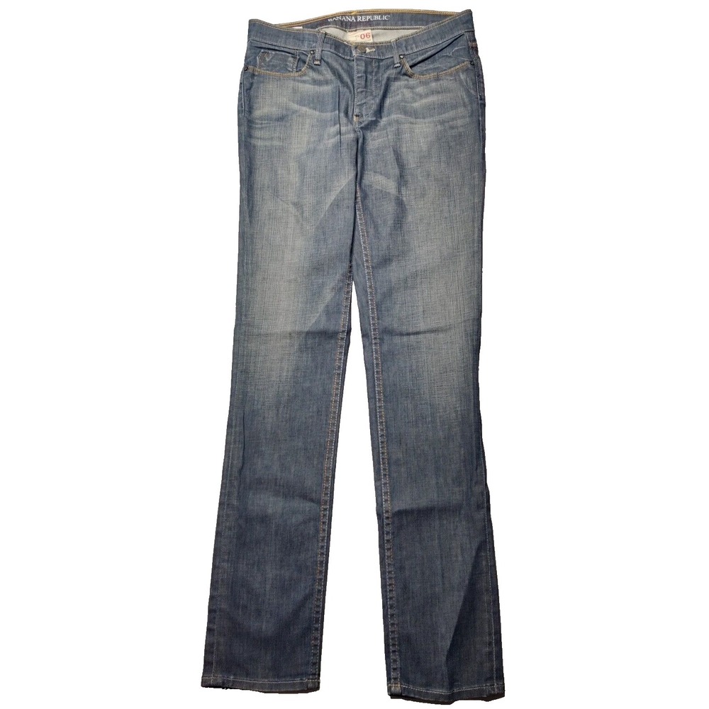 BANANA REPUBLIC ZULU MODERN SKINNY Women Size 6 Stretch Denim Jeans Made In USA